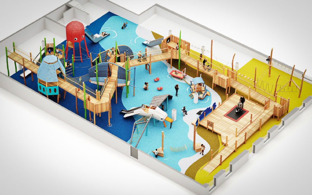 Design für Indoor-Spielplatz »Dünenwelten«