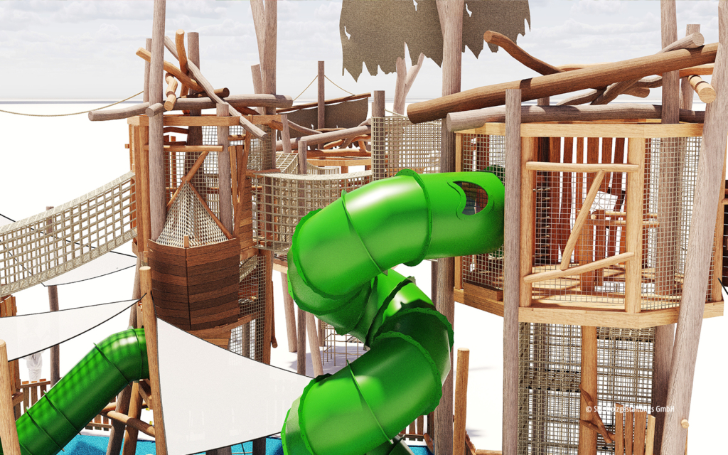 Design draft: Driftwood playground © SIK-Holz®