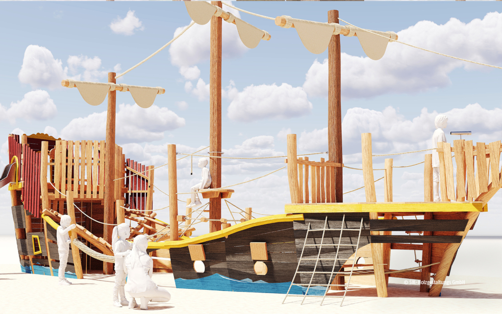 Design draft: Pirate ship playground © SIK-Holz®