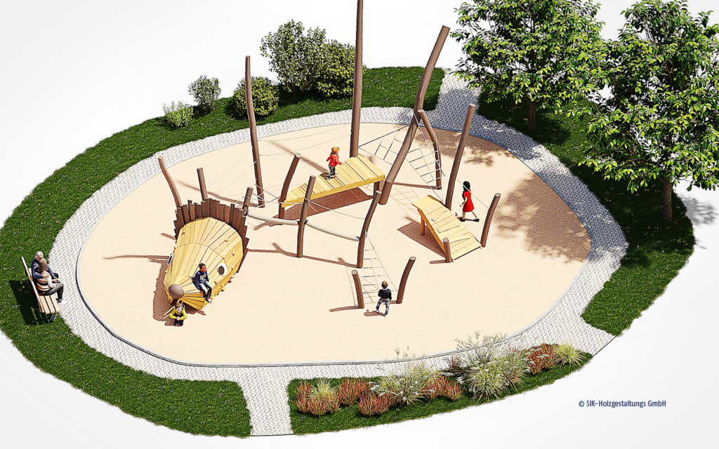 Design draft: Hedgehog playground © SIK-Holz®